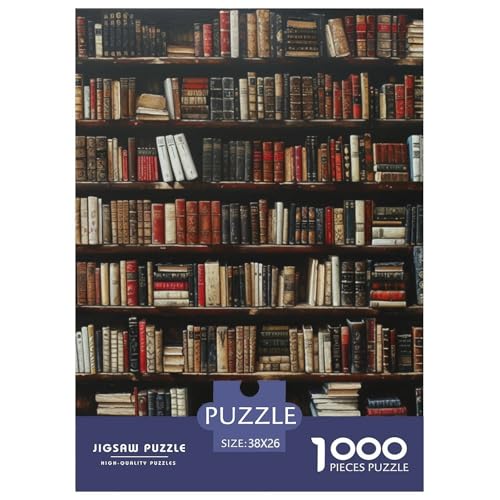 Bücherregal 1000 Teile Puzzles DekoRatteion Lernspiel Herausforderung Spielzeug Für Erwachsene Tolle Geschenkidee 38x26cm/1000pcs von ZXOAWQX