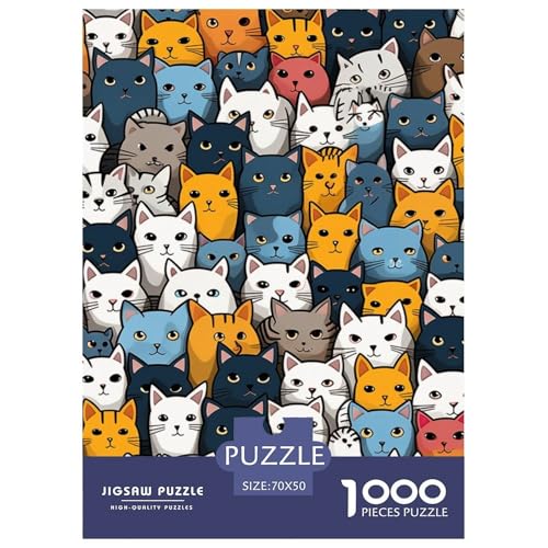 Cartoon Katze 1000 Teile Puzzles Dekoration Klassisches Lernspiel Für Erwachsene Und Kinder Ab 12 Jahren Tolle Geschenkidee 70x50cm/1000pcs Cartoon Katze 1000 Teile Puzzles Dekoration Klassisches Lernspiel Für Erwachsene Und Kinder Ab 12 Jahren Tolle Geschenkidee 70x50cm/1000pcs von ZXOAWQX