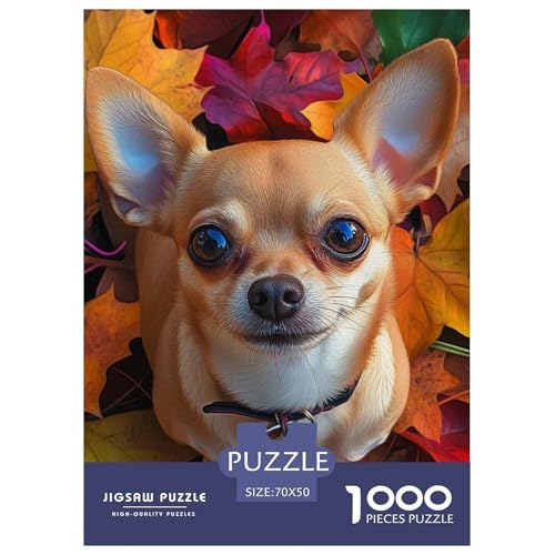 Chihuahua 1000 Teile Puzzles Clevere Klassisches Lernspiel Für Erwachsene Und Kinder Ab 12 Jahren Tolle Geschenkidee 70x50cm/1000pcs von ZXOAWQX