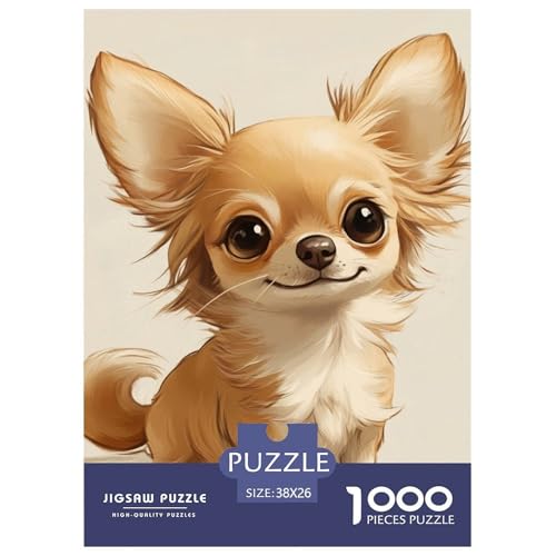 Chihuahua 1000 Teile Puzzles Dekoration EIN Herausforderndes Für Erwachsene Und Kinder Ab 12 Jahren Tolle Geschenkidee 38x26cm/1000pcs Chihuahua 1000 Teile Puzzles Dekoration EIN Herausforderndes Für Erwachsene Und Kinder Ab 12 Jahren Tolle Geschenkidee 38x26cm/1000pcs von ZXOAWQX