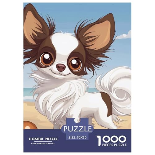 Chihuahua 1000 Teile Puzzles Dekoration Unmögliche Herausforderung Für Erwachsene Und Kinder Ab 12 Jahren Tolle Geschenkidee 70x50cm/1000pcs von ZXOAWQX