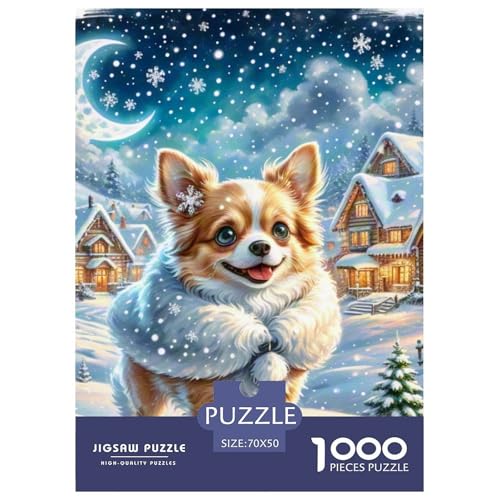 Chihuahua 1000 Teile Puzzles Hund Clevere Klassisches Lernspiel Für Erwachsene Und Kinder Ab 12 Jahren Tolle Geschenkidee 70x50cm/1000pcs von ZXOAWQX