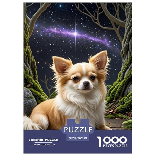 Chihuahua 1000 Teile Puzzles Hund Clevere Kreative Unterhaltung Für Erwachsene Tolle Geschenkidee 70x50cm/1000pcs von ZXOAWQX