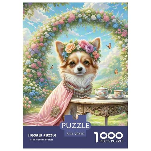 Chihuahua 1000 Teile Puzzles Hund Clevere Lernspiel Herausforderung Spielzeug Für Die Ganze Familie Tolle Geschenkidee 70x50cm/1000pcs von ZXOAWQX