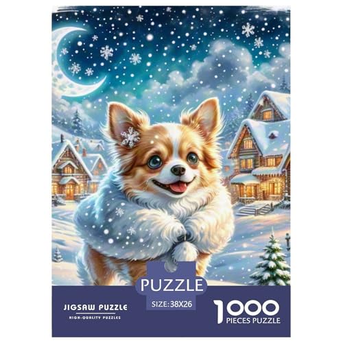 Chihuahua 1000 Teile Puzzles Hund Puzzlespiele Klassisches Lernspiel Für Erwachsene Und Kinder Ab 12 Jahren Tolle Geschenkidee 38x26cm/1000pcs von ZXOAWQX