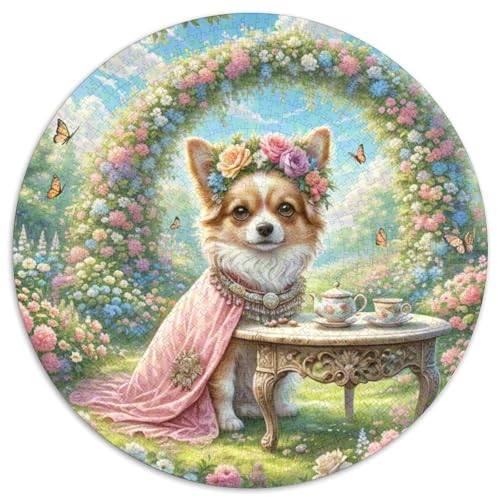 Chihuahua 1000 Teile Rundes Puzzle Stressabbau Hund Jigsaw Geschenk EIN Herausforderndes Puzzle Für Die Ganze Familie 1000pcs (67.5x67.5cm) von ZXOAWQX
