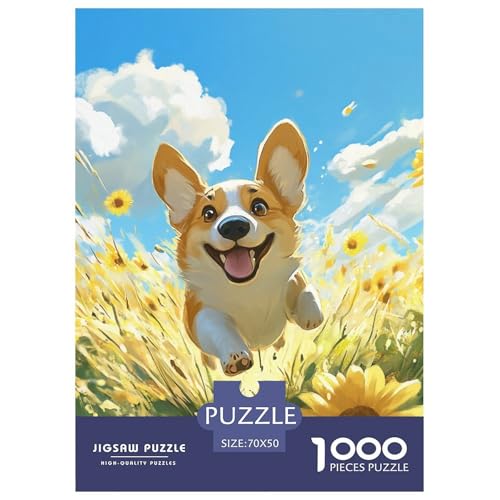 Corgi 1000 Teile Puzzles Clevere EIN Herausforderndes Für Erwachsene Tolle Geschenkidee 70x50cm/1000pcs von ZXOAWQX