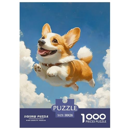 Corgi 1000 Teile Puzzles Clevere EIN Herausforderndes Für Erwachsene Und Kinder Ab 12 Jahren Tolle Geschenkidee 38x26cm/1000pcs von ZXOAWQX