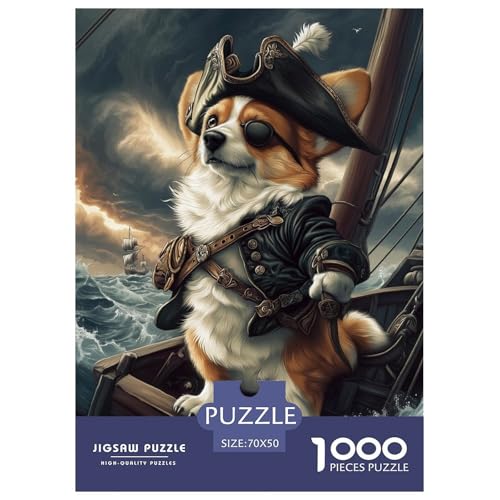 Corgi 1000 Teile Puzzles Clevere EIN Herausforderndes Für Erwachsene Und Kinder Ab 12 Jahren Tolle Geschenkidee 70x50cm/1000pcs von ZXOAWQX