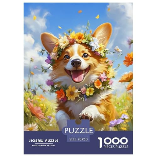 Corgi 1000 Teile Puzzles Clevere EIN Herausforderndes Für Erwachsene Und Kinder Ab 12 Jahren Tolle Geschenkidee 70x50cm/1000pcs von ZXOAWQX