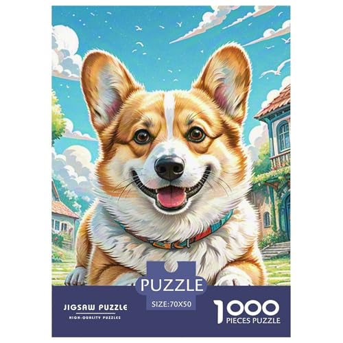 Corgi 1000 Teile Puzzles Clevere Klassisches Lernspiel Für Erwachsene Tolle Geschenkidee 70x50cm/1000pcs von ZXOAWQX
