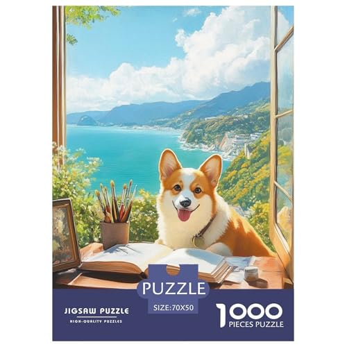 Corgi 1000 Teile Puzzles Clevere Klassisches Lernspiel Für Erwachsene Und Kinder Ab 12 Jahren Tolle Geschenkidee 70x50cm/1000pcs von ZXOAWQX