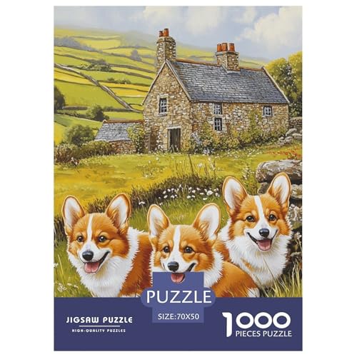 Corgi 1000 Teile Puzzles Clevere Klassisches Lernspiel Für Erwachsene Und Kinder Ab 12 Jahren Tolle Geschenkidee 70x50cm/1000pcs von ZXOAWQX