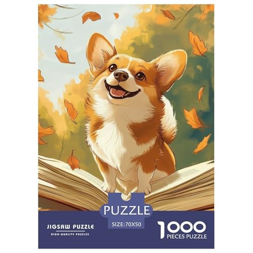 Corgi 1000 Teile Puzzles Clevere Lernspiel Herausforderung Spielzeug Für Erwachsene Und Kinder Ab 12 Jahren Tolle Geschenkidee 70x50cm/1000pcs von ZXOAWQX