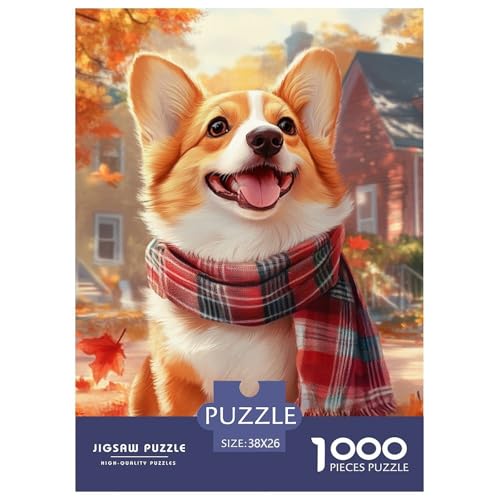 Corgi 1000 Teile Puzzles Dekoration Klassisches Lernspiel Für Erwachsene Tolle Geschenkidee 38x26cm/1000pcs von ZXOAWQX
