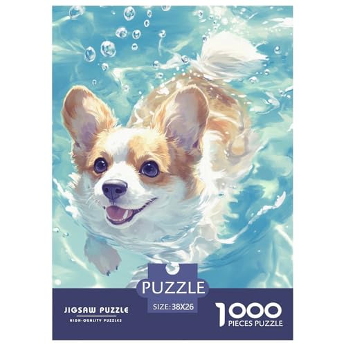 Corgi 1000 Teile Puzzles Dekoration Klassisches Lernspiel Für Erwachsene Tolle Geschenkidee 38x26cm/1000pcs von ZXOAWQX
