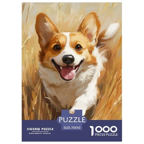 Corgi 1000 Teile Puzzles Dekoration Klassisches Lernspiel Für Erwachsene Und Kinder Ab 12 Jahren Tolle Geschenkidee 70x50cm/1000pcs von ZXOAWQX