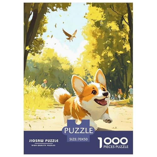 Corgi 1000 Teile Puzzles Dekoration Lernspiel Herausforderung Spielzeug Für Erwachsene Tolle Geschenkidee 70x50cm/1000pcs von ZXOAWQX