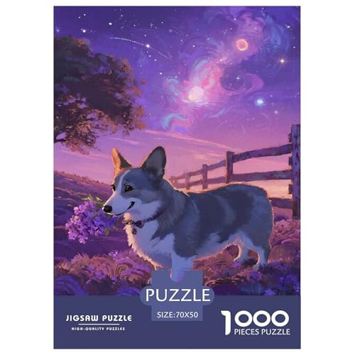 Corgi 1000 Teile Puzzles Haustier Hund Clevere Klassisches Lernspiel Für Erwachsene Und Kinder Ab 12 Jahren Tolle Geschenkidee 70x50cm/1000pcs von ZXOAWQX