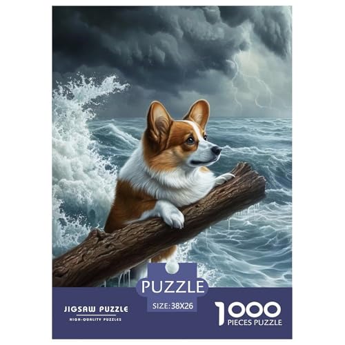 Corgi 1000 Teile Puzzles Puzzlespiele EIN Herausforderndes Für Erwachsene Und Kinder Ab 12 Jahren Tolle Geschenkidee 38x26cm/1000pcs von ZXOAWQX