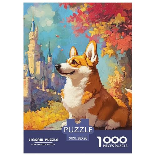 Corgi 1000 Teile Puzzles Puzzlespiele Lernspiel Herausforderung Spielzeug Für Die Ganze Familie Tolle Geschenkidee 38x26cm/1000pcs von ZXOAWQX