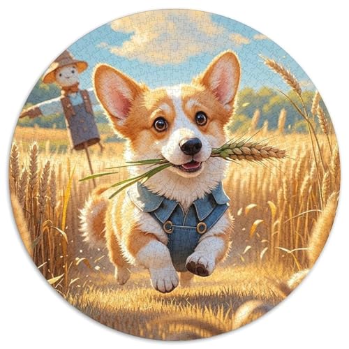 Corgi 1000 Teile Rundes Puzzle Stressabbau Hund Geschenk Unmögliches Spiel Für Die Ganze Familie 1000pcs (67.5x67.5cm) von ZXOAWQX