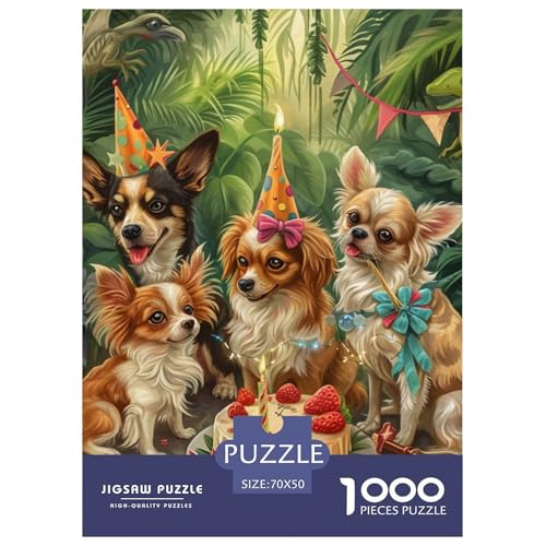 Cute Hund 1000 Teile Puzzles Dekoration Kreative Unterhaltung Für Die Ganze Familie Tolle Geschenkidee 70x50cm/1000pcs von ZXOAWQX