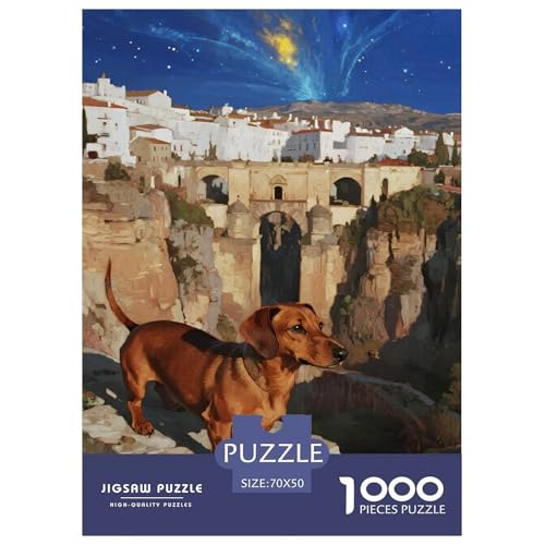 Dachshund 1000 Teile Puzzles Haustier Hund Clevere EIN Herausforderndes Für Die Ganze Familie Tolle Geschenkidee 70x50cm/1000pcs Dachshund 1000 Teile Puzzles Haustier Hund Clevere EIN Herausforderndes Für Die Ganze Familie Tolle Geschenkidee 70x50cm/1000pcs von ZXOAWQX