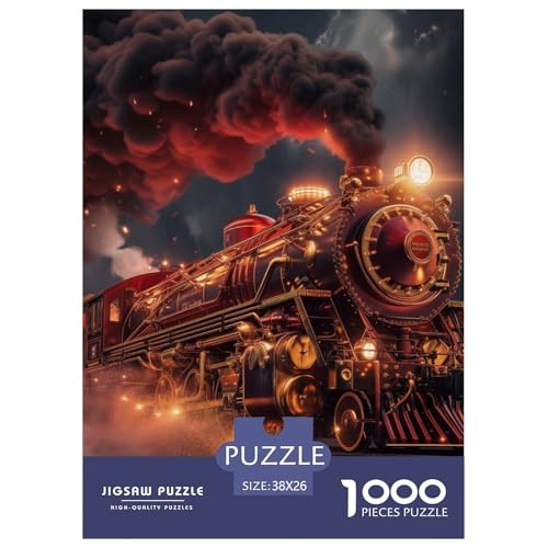 Dampfzug 1000 Teile Puzzles Clevere Klassisches Lernspiel Für Erwachsene Und Kinder Ab 12 Jahren Tolle Geschenkidee 38x26cm/1000pcs von ZXOAWQX