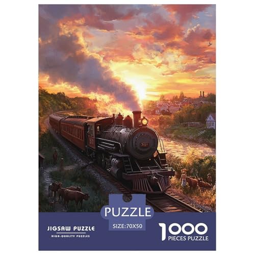 Dampfzug 1000 Teile Puzzles DekoRatteion Klassisches Lernspiel Für Erwachsene Tolle Geschenkidee 70x50cm/1000pcs von ZXOAWQX