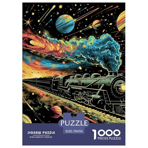 Dampfzug 1000 Teile Puzzles Puzzlespiele Lernspiel Herausforderung Spielzeug Für Erwachsene Tolle Geschenkidee 70x50cm/1000pcs von ZXOAWQX