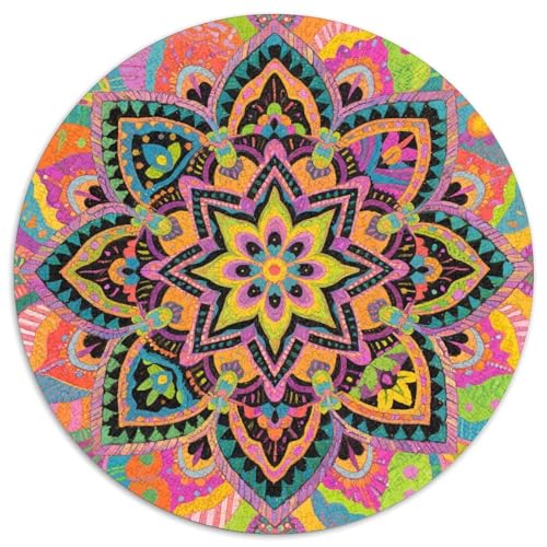 Datura 1000 Teile Rundes Puzzle Kreatives Totem Jigsaw Geschenk Unmögliches Spiel Für Die Ganze Familie 1000pcs (67.5x67.5cm) von ZXOAWQX