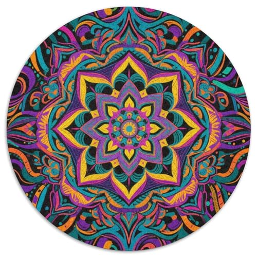 Datura 1000 Teile Rundes Puzzle Stressabbau Totem Jigsaw Geschenk Unmögliches Spiel Für Erwachsene Und Kinder 1000pcs (67.5x67.5cm) von ZXOAWQX