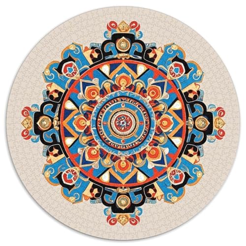 Datura Blumen 1000 Teile Rundes Puzzle Stressabbau Figur Geschenk Unmögliches Spiel Für Die Ganze Familie 1000pcs (67.5x67.5cm) von ZXOAWQX
