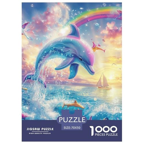 Delphin 1000 Teile Puzzles Clevere EIN Herausforderndes Für Erwachsene Und Kinder Ab 12 Jahren Tolle Geschenkidee 70x50cm/1000pcs Delphin 1000 Teile Puzzles Clevere EIN Herausforderndes Für Erwachsene Und Kinder Ab 12 Jahren Tolle Geschenkidee 70x50cm/1000pcs von ZXOAWQX