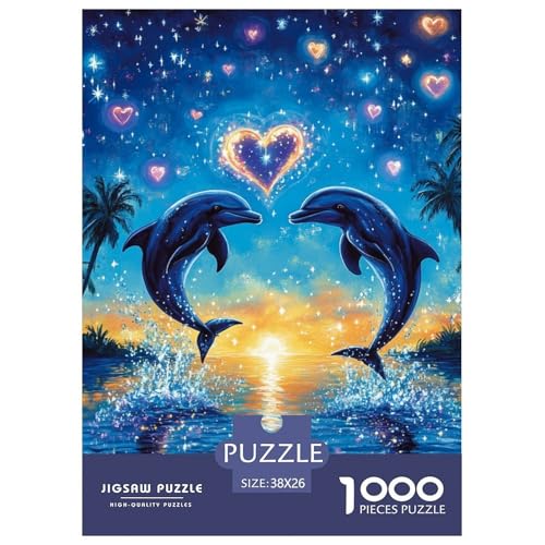 Delphin 1000 Teile Puzzles Clevere Unmögliche Herausforderung Für Erwachsene Und Kinder Ab 12 Jahren Tolle Geschenkidee 38x26cm/1000pcs Delphin 1000 Teile Puzzles Clevere Unmögliche Herausforderung Für Erwachsene Und Kinder Ab 12 Jahren Tolle Geschenkidee 38x26cm/1000pcs von ZXOAWQX