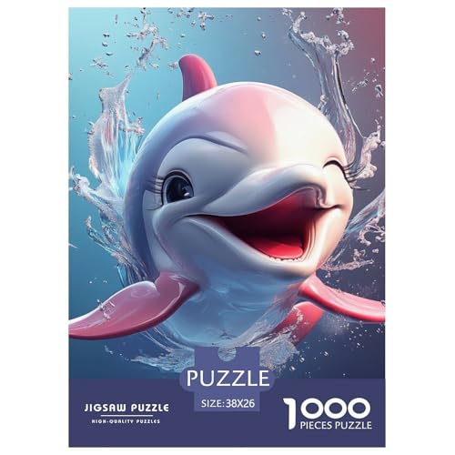 Delphin 1000 Teile Puzzles Puzzlespiele Klassisches Lernspiel Für Erwachsene Tolle Geschenkidee 38x26cm/1000pcs von ZXOAWQX