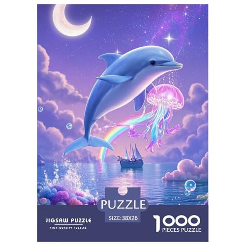 Delphin 1000 Teile Puzzles Tier Dekoration Klassisches Lernspiel Für Erwachsene Und Kinder Ab 12 Jahren Tolle Geschenkidee 38x26cm/1000pcs Delphin 1000 Teile Puzzles Tier Dekoration Klassisches Lernspiel Für Erwachsene Und Kinder Ab 12 Jahren Tolle Geschenkidee 38x26cm/1000pcs von ZXOAWQX