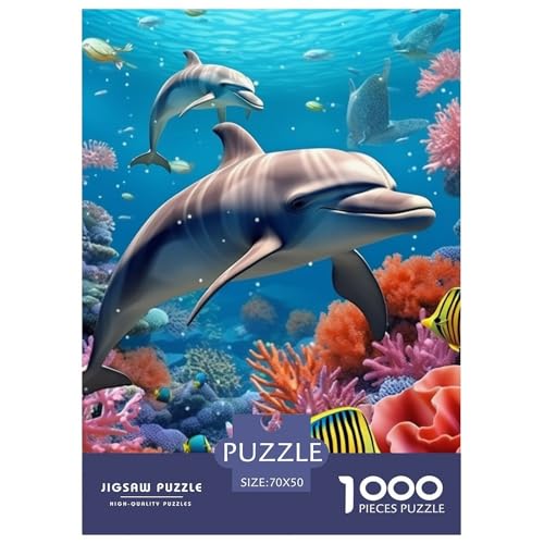Delphins 1000 Teile Puzzles Puzzlespiele EIN Herausforderndes Für Erwachsene Und Kinder Ab 12 Jahren Tolle Geschenkidee 70x50cm/1000pcs Delphins 1000 Teile Puzzles Puzzlespiele EIN Herausforderndes Für Erwachsene Und Kinder Ab 12 Jahren Tolle Geschenkidee 70x50cm/1000pcs von ZXOAWQX