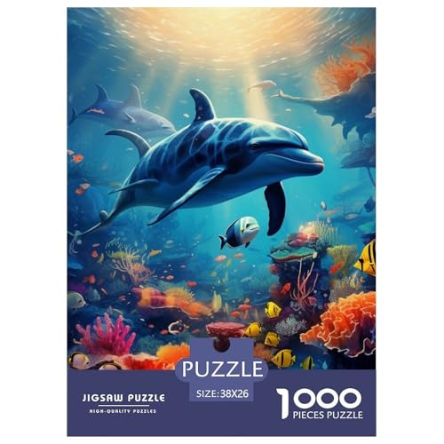 Delphins 1000 Teile Puzzles Puzzlespiele Lernspiel Herausforderung Spielzeug Für Erwachsene Tolle Geschenkidee 38x26cm/1000pcs Delphins 1000 Teile Puzzles Puzzlespiele Lernspiel Herausforderung Spielzeug Für Erwachsene Tolle Geschenkidee 38x26cm/1000pcs von ZXOAWQX