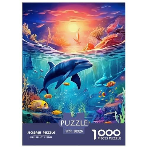 Delphins 1000 Teile Puzzles Puzzlespiele Lernspiel Herausforderung Spielzeug Für Erwachsene Tolle Geschenkidee 38x26cm/1000pcs Delphins 1000 Teile Puzzles Puzzlespiele Lernspiel Herausforderung Spielzeug Für Erwachsene Tolle Geschenkidee 38x26cm/1000pcs von ZXOAWQX