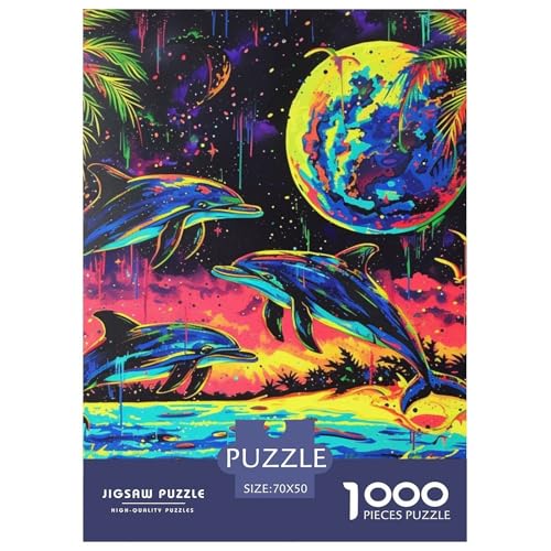 Delphins 1000 Teile Puzzles Puzzlespiele Lernspiel Herausforderung Spielzeug Für Erwachsene Tolle Geschenkidee 70x50cm/1000pcs Delphins 1000 Teile Puzzles Puzzlespiele Lernspiel Herausforderung Spielzeug Für Erwachsene Tolle Geschenkidee 70x50cm/1000pcs von ZXOAWQX