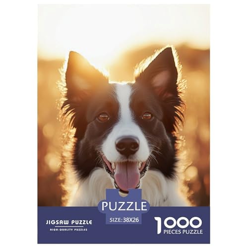 Der Border Collie 1000 Teile Puzzles Clevere Lernspiel Herausforderung Spielzeug Für Erwachsene Und Kinder Ab 12 Jahren Tolle Geschenkidee 38x26cm/1000pcs von ZXOAWQX