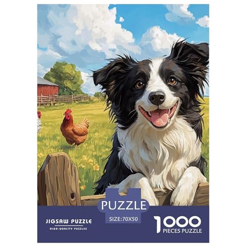 Der Border Collie 1000 Teile Puzzles Dekoration Lernspiel Herausforderung Spielzeug Für Erwachsene Tolle Geschenkidee 70x50cm/1000pcs Der Border Collie 1000 Teile Puzzles Dekoration Lernspiel Herausforderung Spielzeug Für Erwachsene Tolle Geschenkidee 70x50cm/1000pcs von ZXOAWQX
