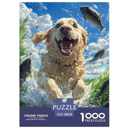 Der Labrador Retriever 1000 Teile Puzzles DekoRatteion Klassisches Lernspiel Für Erwachsene Tolle Geschenkidee 38x26cm/1000pcs von ZXOAWQX