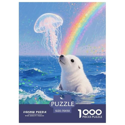Dichtung 1000 Teile Puzzles Süße Haustiere Clevere Unmögliche Herausforderung Für Erwachsene Tolle Geschenkidee 70x50cm/1000pcs Dichtung 1000 Teile Puzzles Süße Haustiere Clevere Unmögliche Herausforderung Für Erwachsene Tolle Geschenkidee 70x50cm/1000pcs von ZXOAWQX