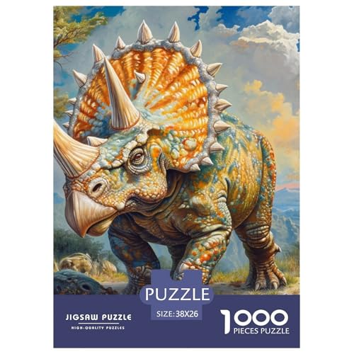 Dinosaurier 1000 Teile Puzzles DekoRatteion Lernspiel Herausforderung Spielzeug Für Die Ganze Familie Tolle Geschenkidee 38x26cm/1000pcs von ZXOAWQX