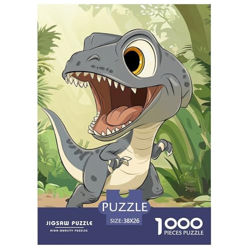 Dinosaurier 1000 Teile Puzzles Dekoration Klassisches Lernspiel Für Erwachsene Tolle Geschenkidee 38x26cm/1000pcs von ZXOAWQX