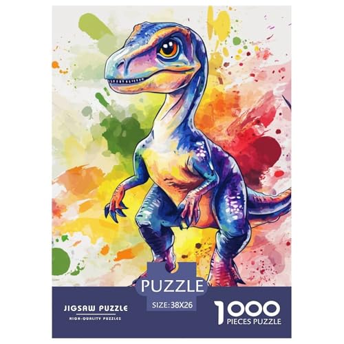 Dinosaurier 1000 Teile Puzzles Dekoration Lernspiel Herausforderung Spielzeug Für Die Ganze Familie Tolle Geschenkidee 38x26cm/1000pcs von ZXOAWQX