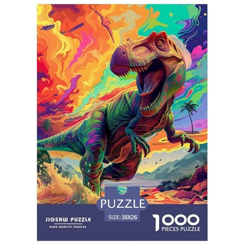 Dinosaurierier 1000 Teile Puzzles Clevere Lernspiel Herausforderung Spielzeug Für Erwachsene Und Kinder Ab 12 Jahren Tolle Geschenkidee 38x26cm/1000pcs von ZXOAWQX